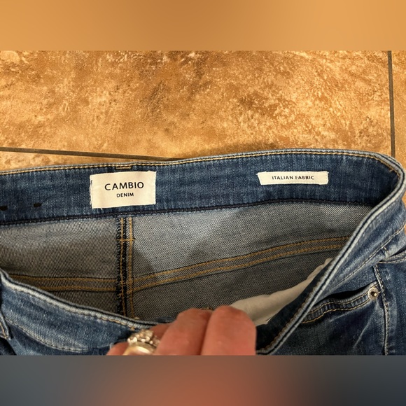 CAMBIO Premium Dark Wash Straight Leg Jeans - Size Medium - Picture 4 of 10